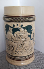 Bierkrug Humpen braun grün