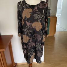 Gudrun Sjöden Designer Jersey Shirt Tunika Kleid Gr.L grau Lagenlook Top Zustand