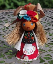 Trachten Puppe Püppchen aus Ungarn - 7,5cm - Handarbeit alt - Souvenir Sammler