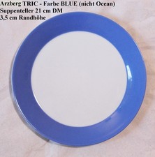 Arzberg TRIC blau BLUE Speiseteller Suppenteller Platzteller