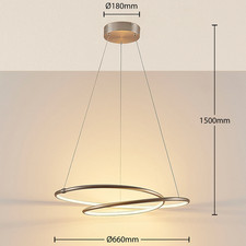 Lampenwelt LED Hängeleuchte Mirasu Deckenleuchte Pendelleuchte Deckenlampe 693