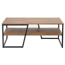 B-Ware Couchtisch MCW-A27, Ablage 3D-Struktur 46x110x60cm, Wildeiche-Optik