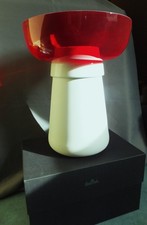 Rosenthal Collana große Designer Vase 38 cm mit Glas Aufsatz rot Neu Vase in OVP