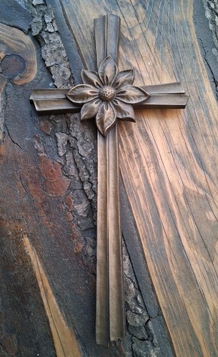 Grabsteinkreuz bronze kirche - bronze,