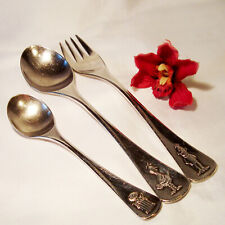 Kinderbesteck Sesamstrasse Auerhahn Gabel und zwei Löffel / er 125