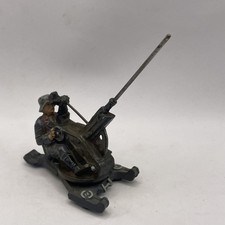Lineol Soldat Luftwaffe auf 2 cm Flak Kanone Geschütz sitzend passend Elastolin