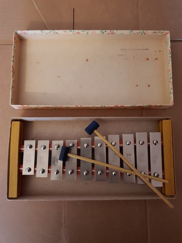 Ddr spielzeug metallophon ovp - ddr,