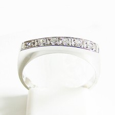 Ring Weißgold 585er Diamanten Memory 14 kt Edelstein Damen Eheringe Goldschmuck