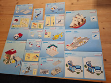 Konvolut Playmobil 18x seltene Anleitungen Fähre Schiff Polizeistation Caravan