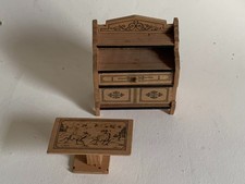 Puppenmöbel Set aus Holz. Original '800.