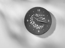 Wanduhr Schiefer "Schmetterling" Wohnzimmer Wanduhr Ø 30cm Dekouhr Küchenuhr Uhr