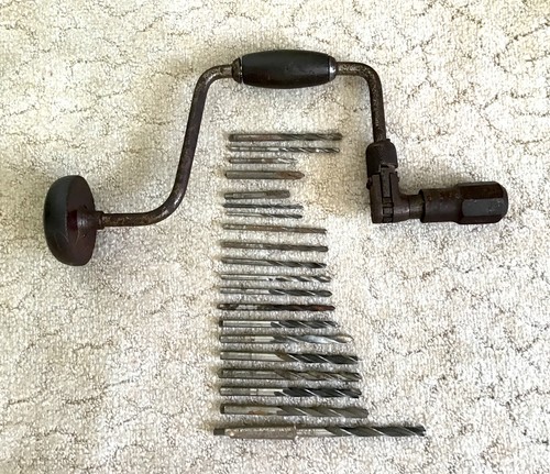 Sehr alte handbohrmaschine mit - sehr,