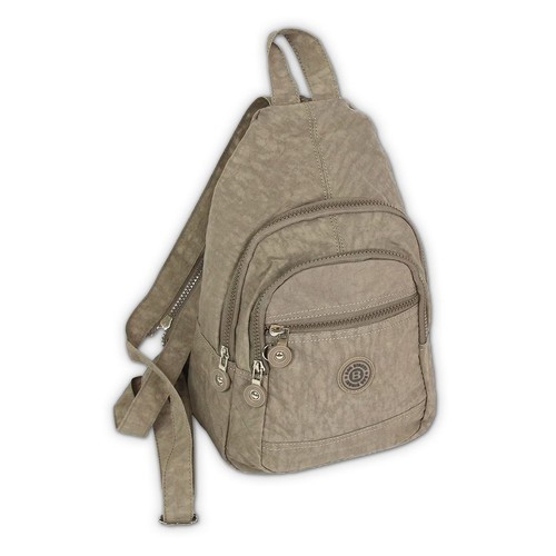 Hellbraun damenrucksack nylon - hellbraun,