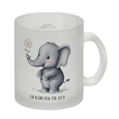 Grauer elefant blümchen - -,