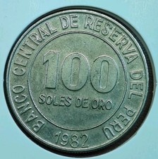 100 Soles de Oro 1982 Peru In