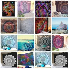 Indischer Wandteppich Mandala Hippie Barmeri Sofa Überwurf Boho Bettbezug UK