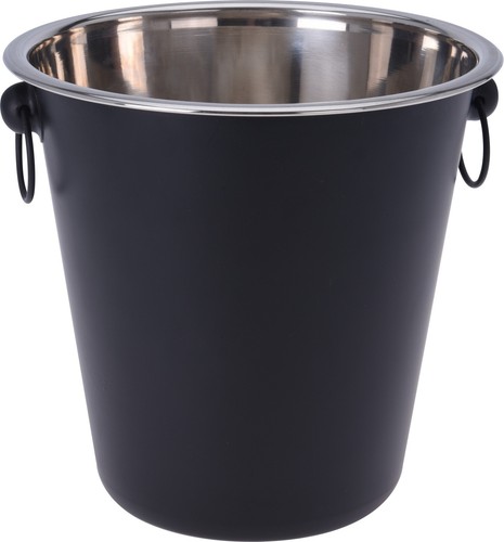 Schwarzer eiskübel mit - schwarzer,