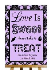 Flieder schwarzer Damast Love