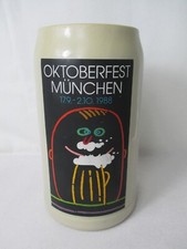 Bierkrug Oktoberfest München 1988 T. Piskorski 1 Liter