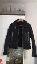 Zara Jacke BIKER Gr. S schwarz, Fell Optik Kuschel Pelz Fake WIE NEUwert