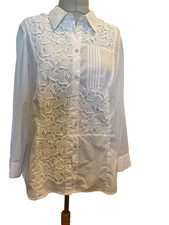 EMILIA LAY  Bluse   Weiß  Gr: 46  TOP ZUSTAND!!!