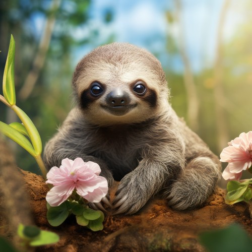 Deko bild faultier baby - deko,