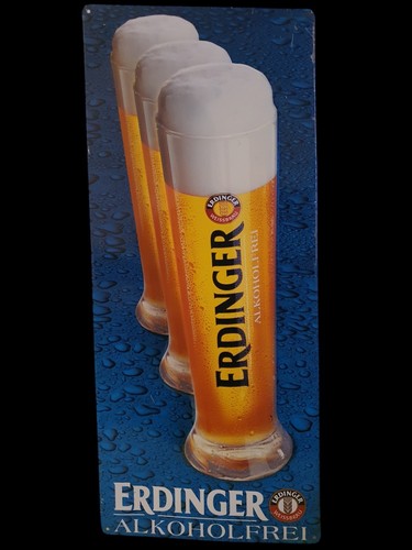 Blechschild erdinger - blechschild, "