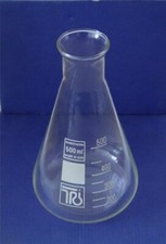 RASOTHERM Erlenmeyerkolben - 500 ml - Enghals - Borosilikatglas - DDR