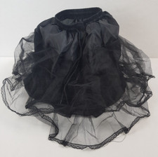 HIMRY® Reifrock Petticoat 1 Ring mit Spitze, Mini Unterrock superleicht, Schwarz