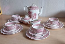 Villeroy & Boch Burgenland rot Kaffeeschirr, Kaffervice für 4 Personen 15 teilig