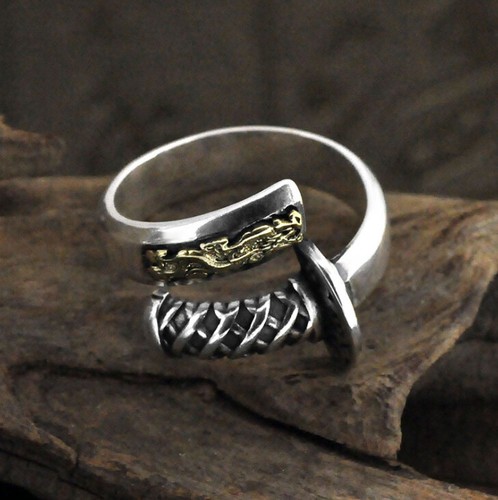 C30 men ring samurai sword - c30,