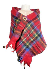 Vintage 70er rot Tartan Mohair