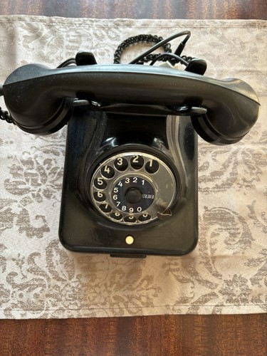 Telefon schwarz alte - telefon,