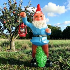 Gartenzwerg mit Laterne LED