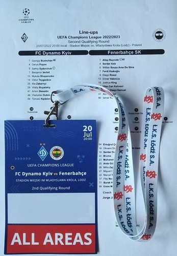 Ticket pass all areas - pass, uefa