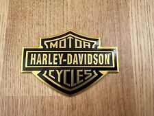 1 x 3D Aluminum Emblem Logo Harley Davidson Style Plakette Schild Schwarz Gold
