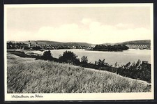 Weißenthurm am Rhein, Ansichtskarte, Rheinpanorama mit Brücke 