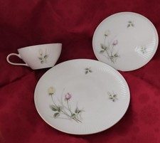 Gedeck 3 teilig Thomas R. Porzellan Trio Blumenmotiv Vintage