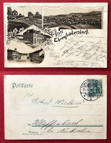 Litho ehrenfriedersdorf - ak,