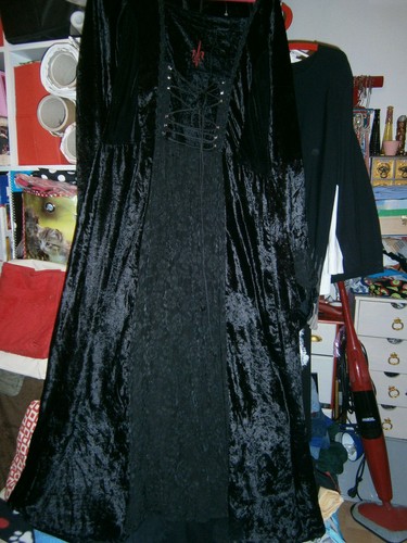 Pannesamt gothik kleid xl - kleid,