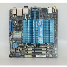 For   AT5IONT-I DELUXE Motherboard D525 CPU Supports USB3 Mini-ITX Mainboard #W6