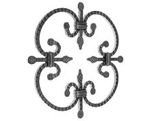 SCHMIEDEEISEN ORNAMENT 25x25cm GITTER FÜR TORE ZÄUNE STAHL GESCHMIEDET