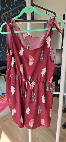 Temu jumpsuit mit federmuster - jumpsuit,