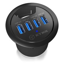 ICY BOX  IB-HUB1403 Tisch-Hub 4x USB 3.0 Type-A + Netzteil 60123 B-Ware