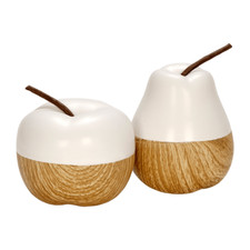 Apfel Birne 2er-Set Keramik