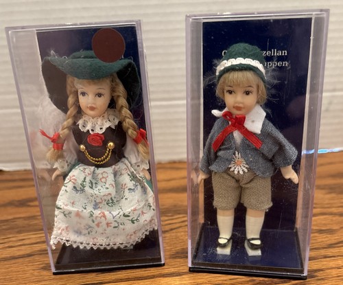 Vtg porzellan trachtenpuppen - porzellan,