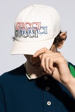 Gucci Herren Cap Weiß Logo