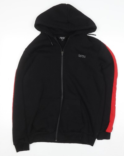 Boohooman schwarzer hoodie mit - boohooman,
