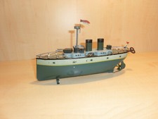 15059) ARNOLD uralt -  kleines Kriegsschiff - Uhrwerk - L. 27 cm - selten