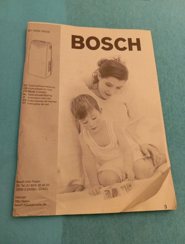 Bosch gebrauchsanweisung von - bosch,